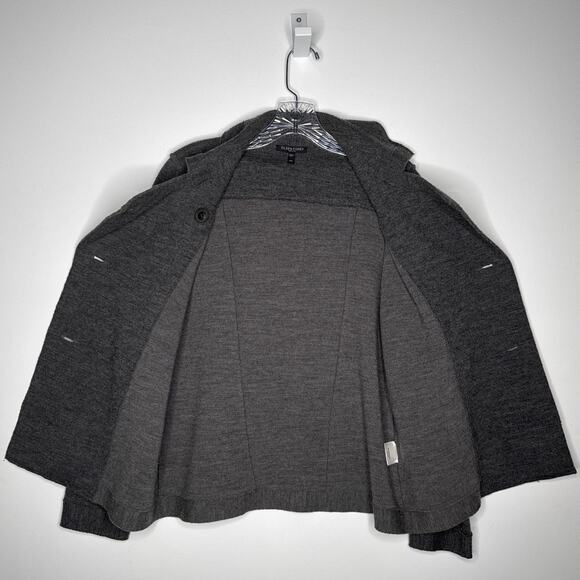 Eileen Fisher Petite Merino Wool Double-Breasted Peacoat Sweater Jacket medium P - Picture 11 of 13